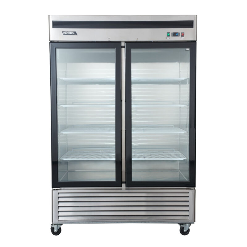 Freezer Acero Inox. 2 Ptas Vidrio Vf2Ps-1400V Ventus
