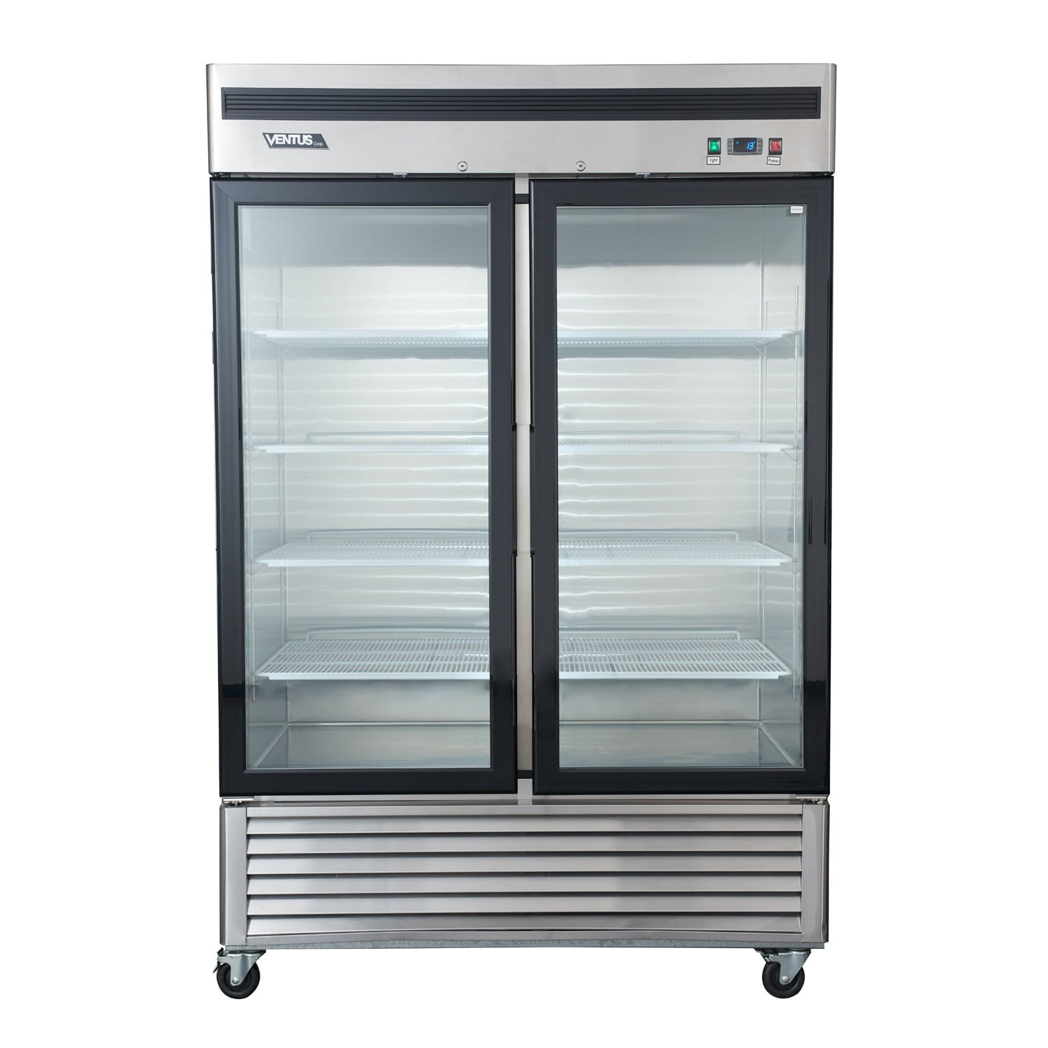 Refrigerador Acero Inox. 2 Ptas Vidrio VR2PS-1400V Ventus