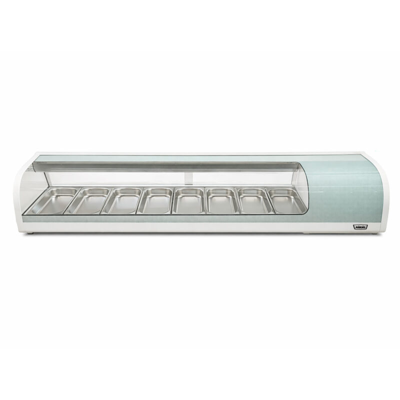 Vitrina De Sushi Curva 1800 Mm. Blanca