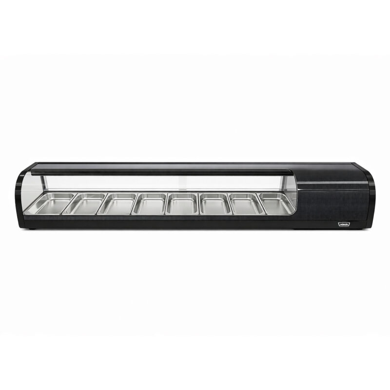 Vitrina De Sushi Curva 1800 Mm. Negra