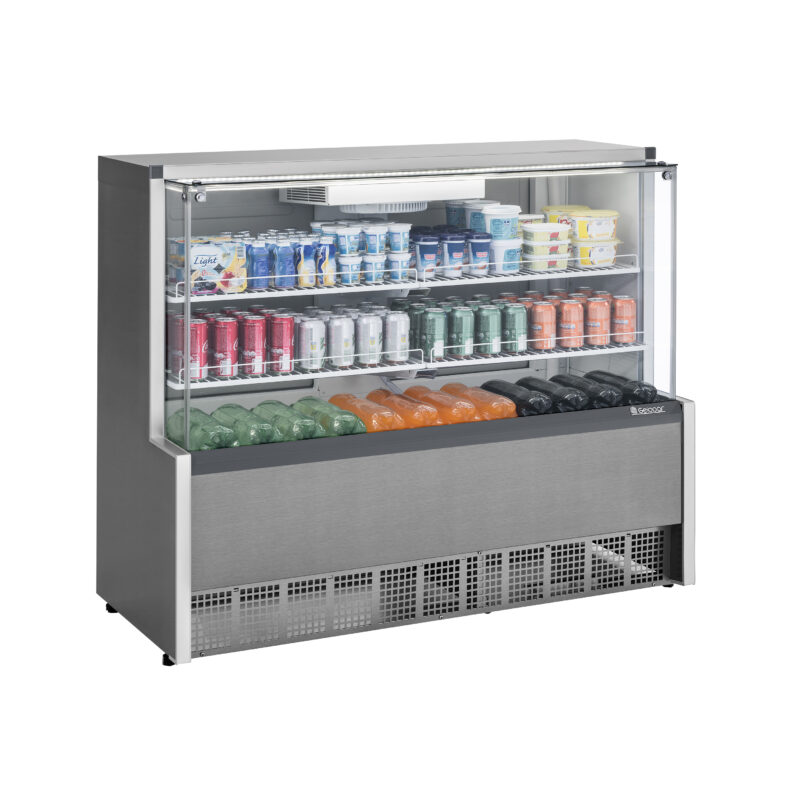 Vitrina Mural Refrigerado 1.400 Mm. Gris