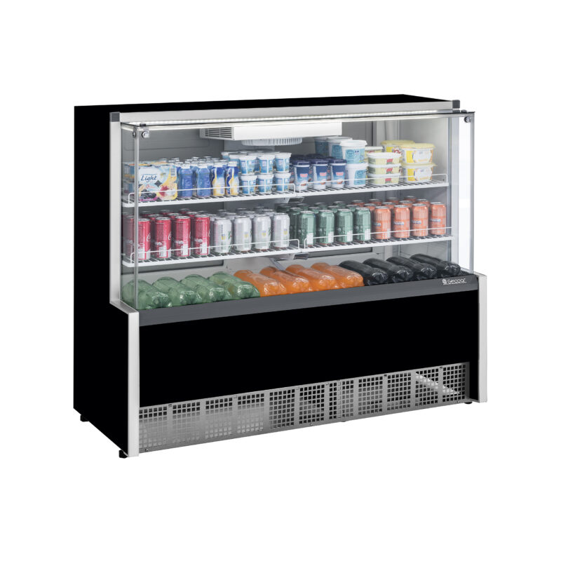 Vitrina Mural Refrigerado 1.400 Mm. Negra