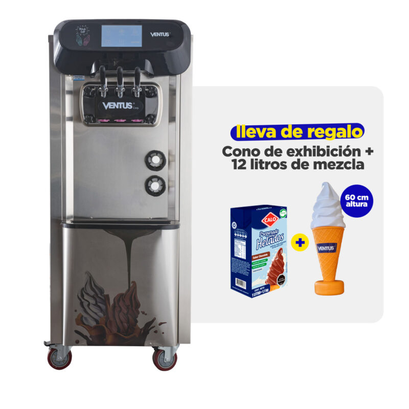 Maquina de Helado Vsp-40 Smart +Cono +Caja Base12L Ventus
