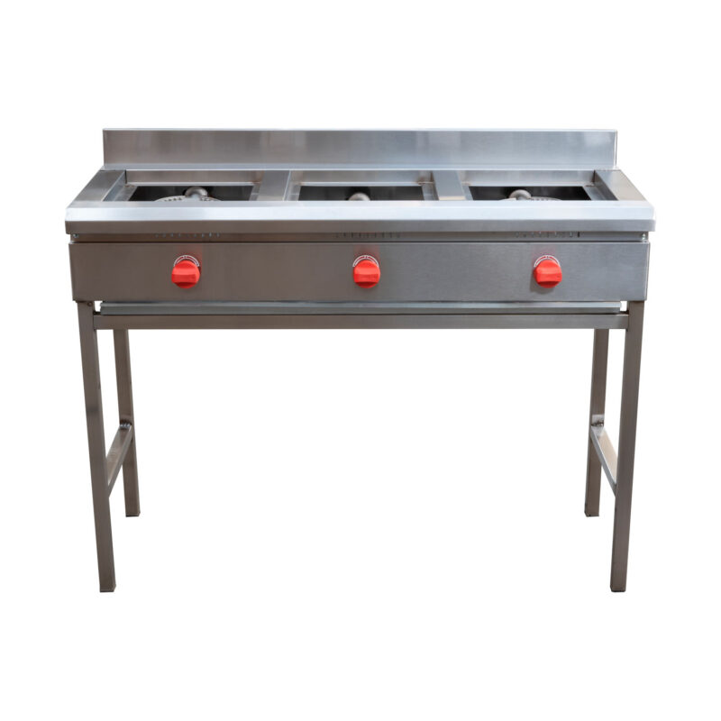 Anafe INOX 3 platos alto Gas Licuado VAAG-3P VENTUS