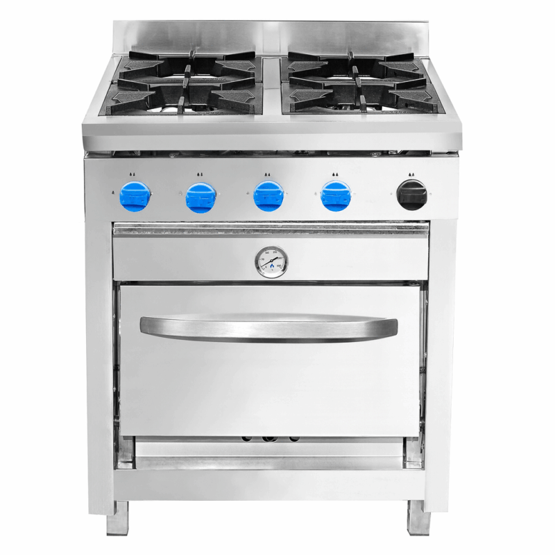 Cocina 4 platos INOX 50x50 Gas Natural VCG-4P50 GN VENTUS