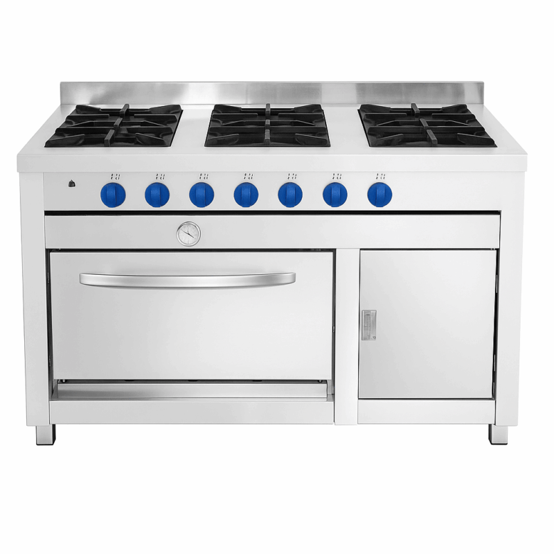 Cocina 6 platos INOX 58x65 Gas Licuado VCG-6AI VENTUS