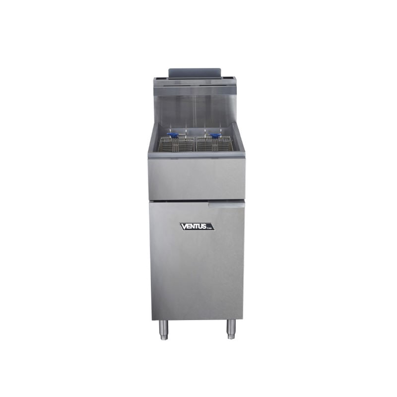Freidora A Gas Ventus Alta Produccion 2 Canastos Gas Natural Vfp-18Pro Gn Ventus