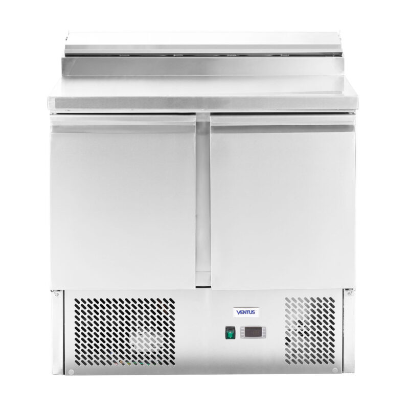 Mesón Saladette 2 Ptas Cubierta Acero Inox VMRSL-370 Benefit Ventus