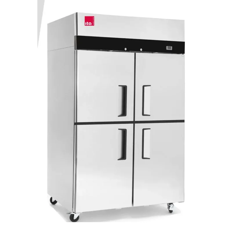 FREEZER ACERO INOX ITA 2 CUERPOS 4 MEDIAS PUERTAS 900LTS