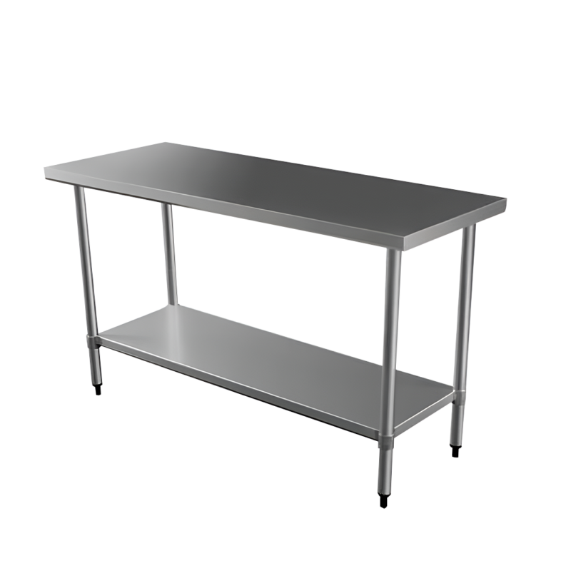 MESON CENTRO ITA WT-18060-4 INOX. 180X60x85 CMS, REPISA Y PATAS EN ACERO GALVANIZADO