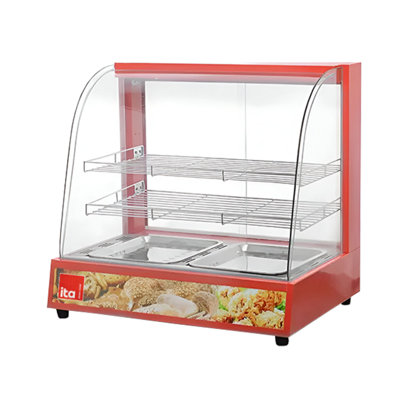 VITRINA MANTENEDORA DE CALOR - ROJA 660X480X630 MODELO DH2-P