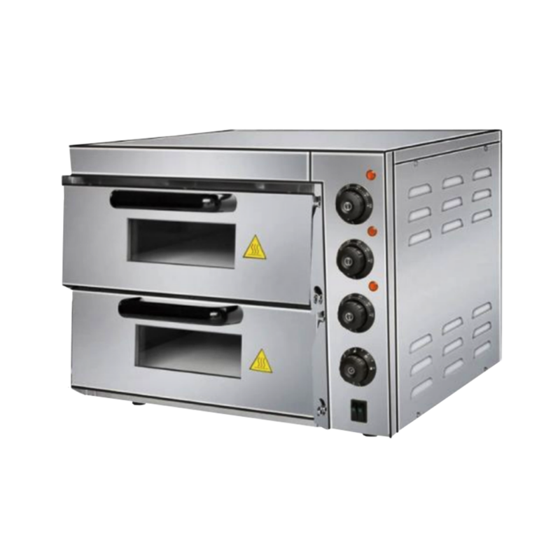 HORNO PIZZA ITA 2 CÁMARAS CK-5657 DOBLE ELECTRICO CON PIEDRA REFRACTARIA 350°C