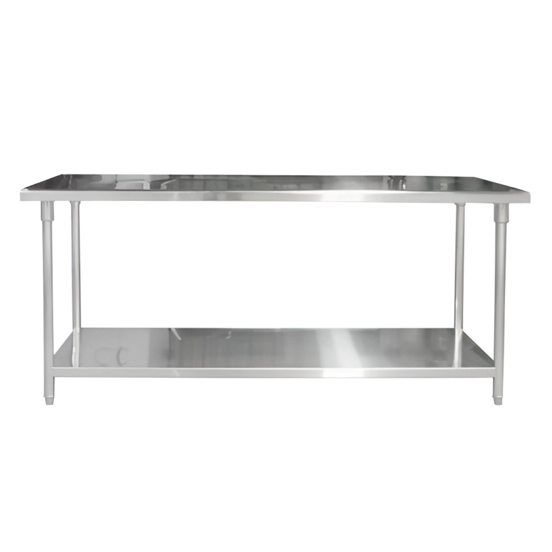 MESON CENTRO ITA WT 1500-4 INOX 150X80X85 CMS, REPISA Y PATAS EN ACERO GALVANIZADO