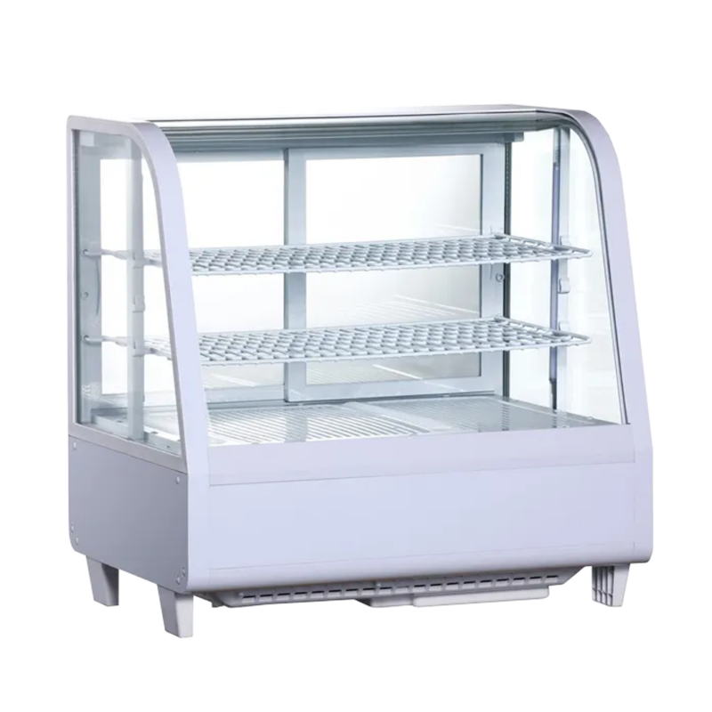 VITRINA REFRIGERADA ITA GVR-100 BLANCA 3 NIVELES VIDRIO CURVO 100 LITROS