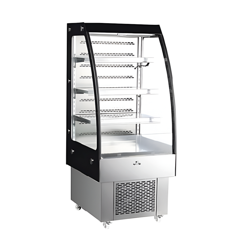 VITRINA REFRIGERADA GRP-218, CORTINA DE AIRE REFRIGERADA 2 A 10°C, 673 × 595 × 1455 mm
