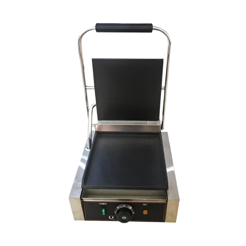 PLANCHA ELECTRICA PANINI GRILL DOBLE ITA CK-826 (41x31x21cm) LISA ARRIBA Y ABAJO