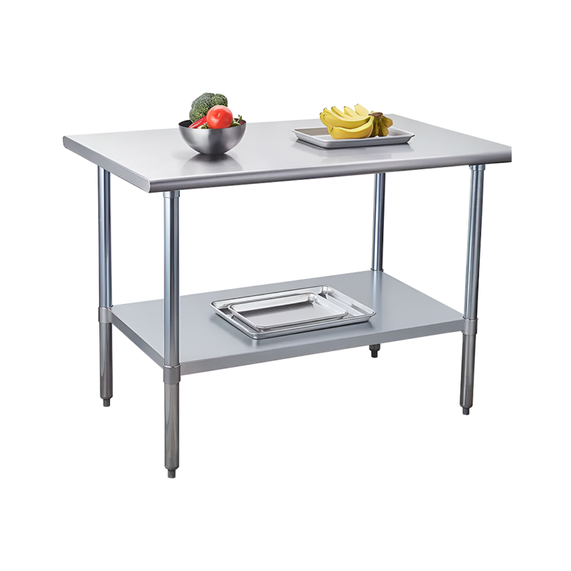 MESON CENTRO ITA WT 120100-4 INOX 120X100X85 CMS, REPISA Y PATAS EN ACERO GALVANIZADO