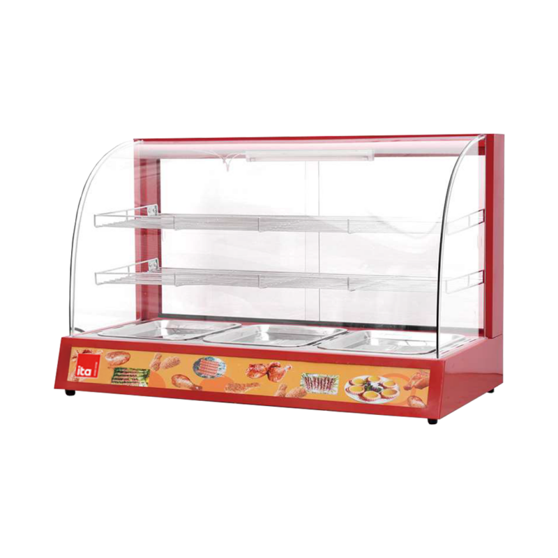 VITRINA PLATOS CALIENTES ITA VPC4 ROJA 950X495X615 (NUEVO)