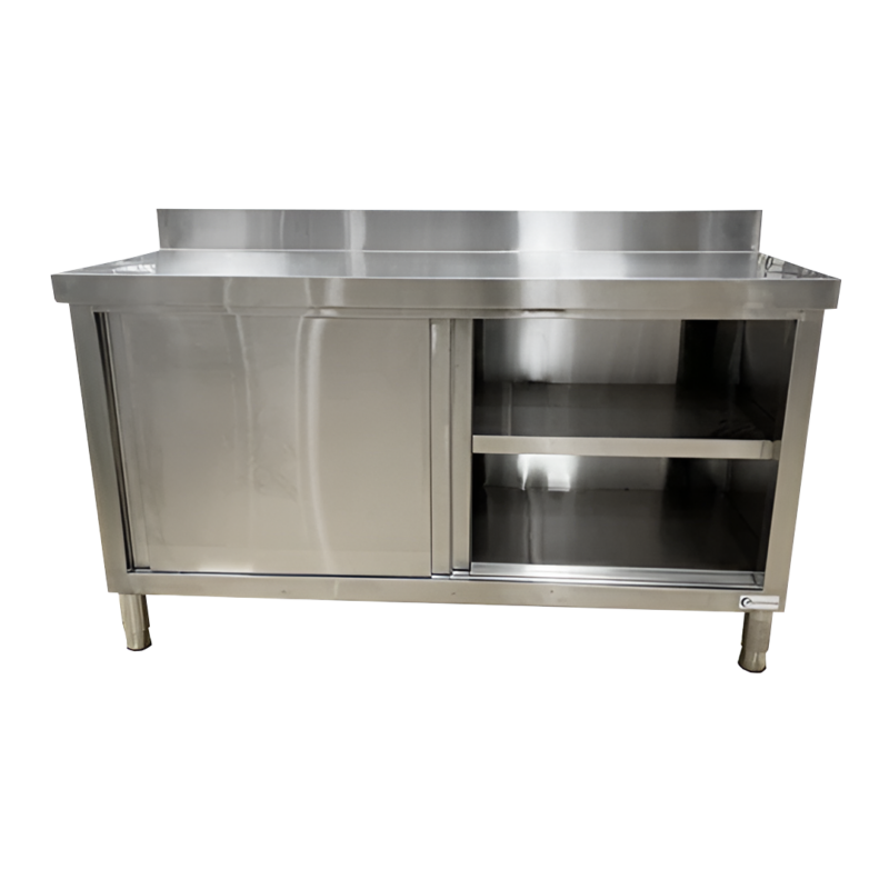 MESON DE ACERO CERRADO GABINETE 2 PUERTAS 1400X600X800