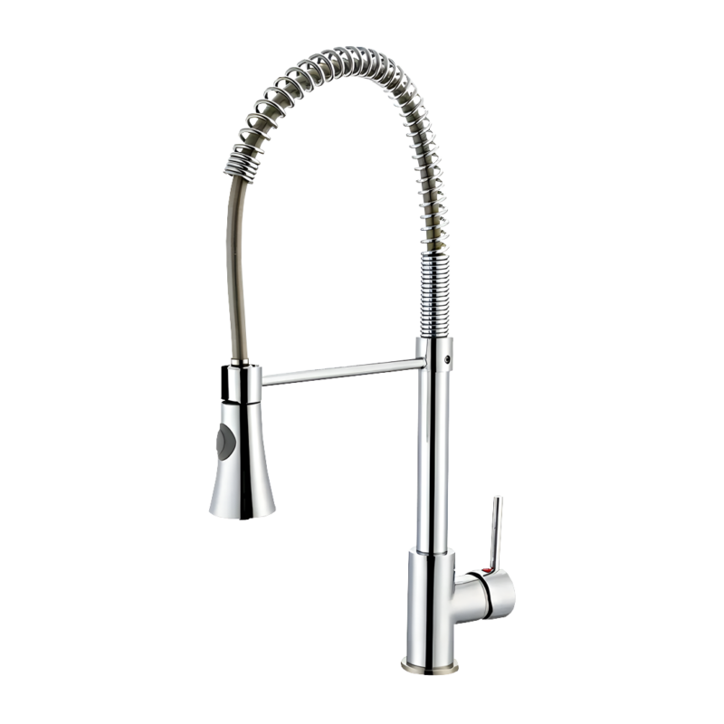 LLAVE PREWASH CON MONOMANDO ACERO INOX