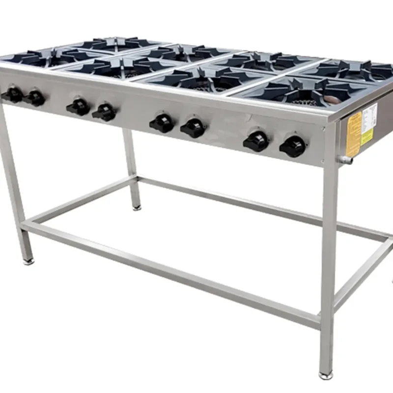 Anafe a Gas 8 Platos con Parrillas de Fierro Fundido 43×43 cm Cousiño. Cód.AN128