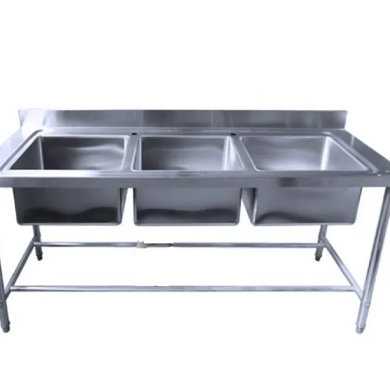 LAVAFONDO 3 TACHOS  SIN SECADOR 1600x650x901