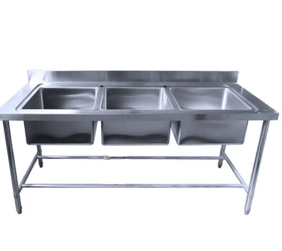 LAVAFONDO 3 TACHOS SIN SECADOR 1600x650x901