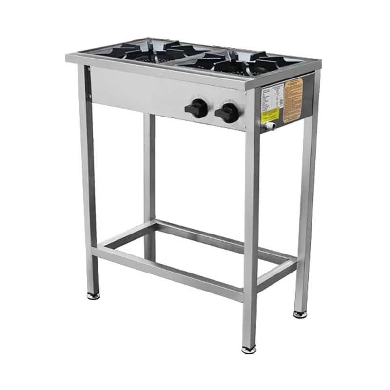 Anafe a Gas 2 Platos con Parrillas de Fierro Fundido 34×34 cm Cousiño