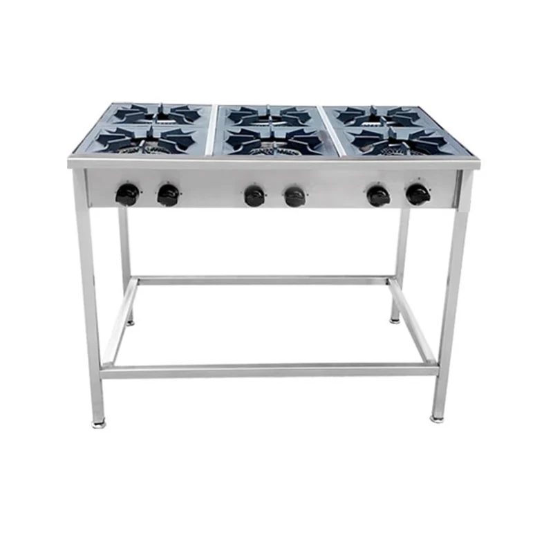 Anafe a Gas 6 Platos con Parrillas de Fierro Fundido 34×34 cm Cousiño