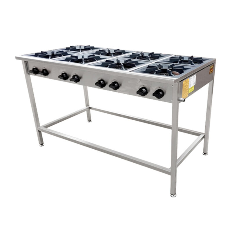 Anafe a Gas 8 Platos con Parrillas de Fierro Fundido 43×43 cm Cousiño