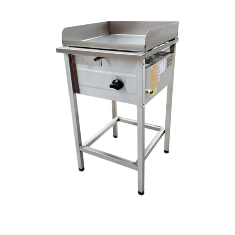 Plancha Churrasquera a Gas 50×50 cm en Acero Inoxidable Cousiño