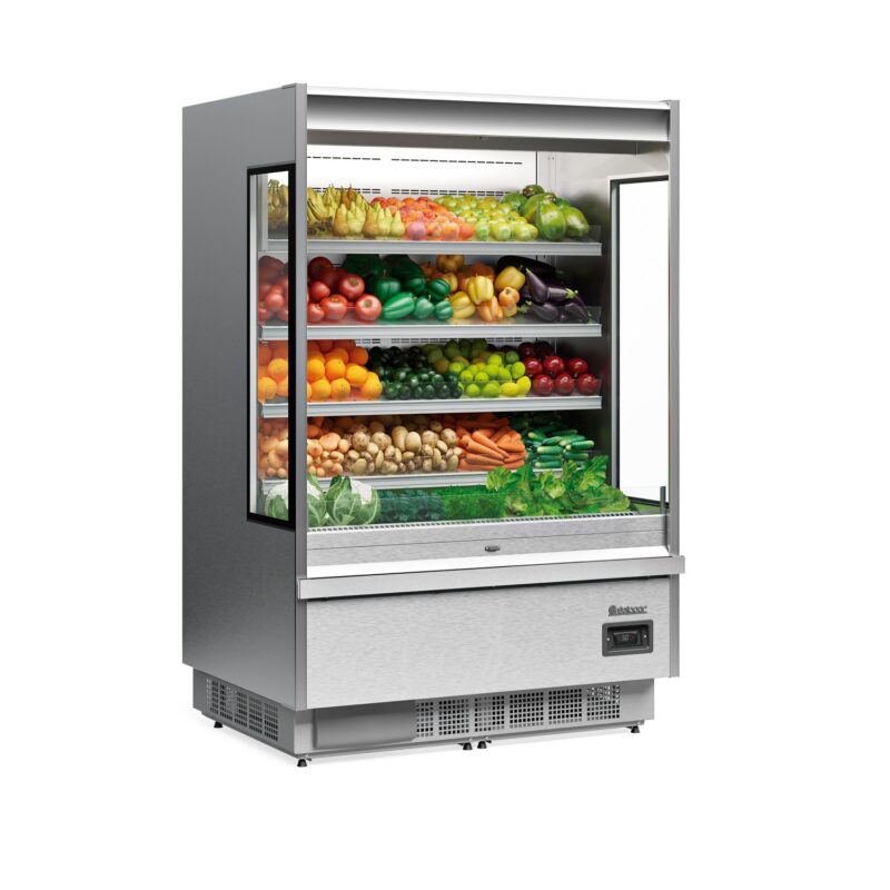 VITRINA EXPOSITORA MURAL REFRIGERADA 130 CM GRIS MAIGAS. Cód.GST13G