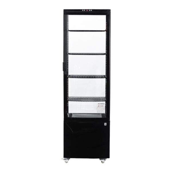 Vitrina Vertical 300 lts Negro Bozzo. Cód.R-300